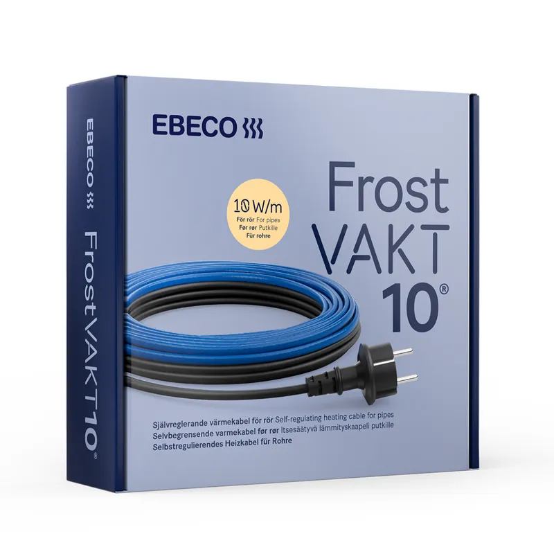 Ebeco Frostvakt 10 Värmekabel 10-20 W/m, självreglerande, stickkontakt 4 m, 40 W