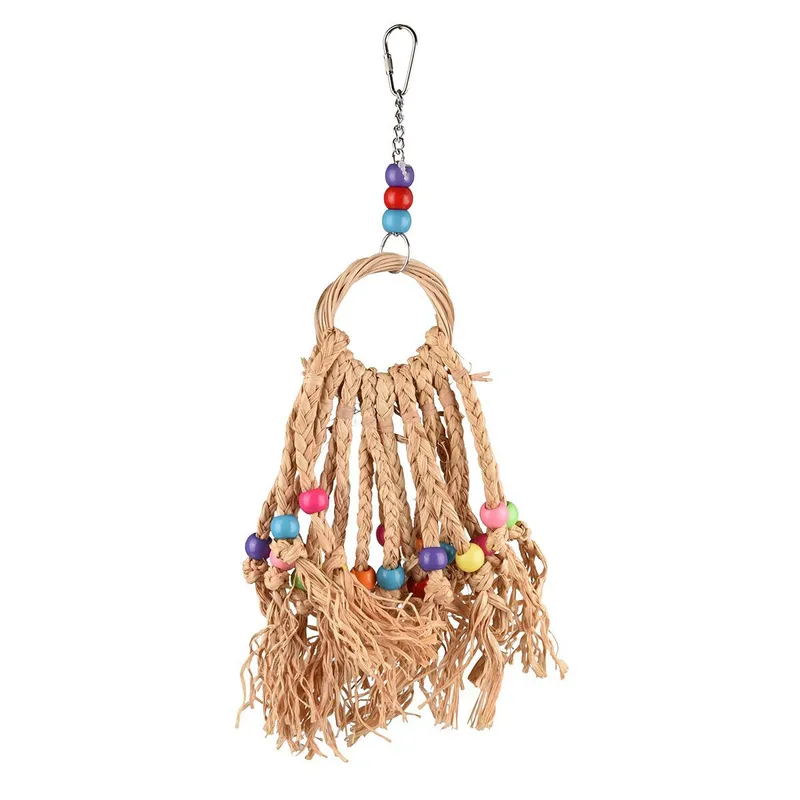 Flamingo Duma Fågelleksak med Ring & Pärlor 39 cm