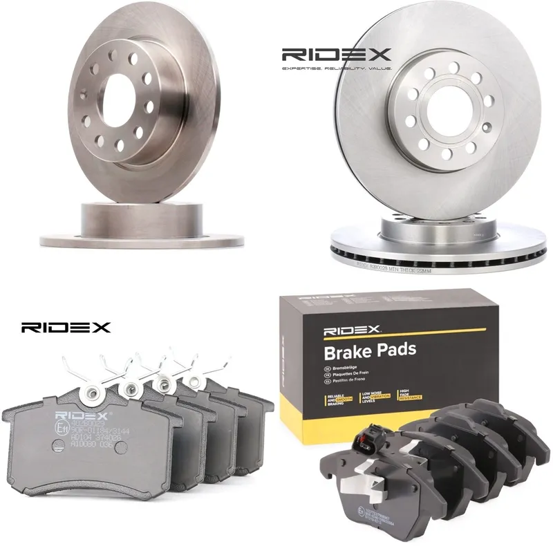 Bromssats, skivbroms RIDEX 3405B0509