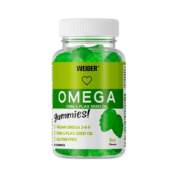 Weider – Omega Gummies, Lime, 50 stycken