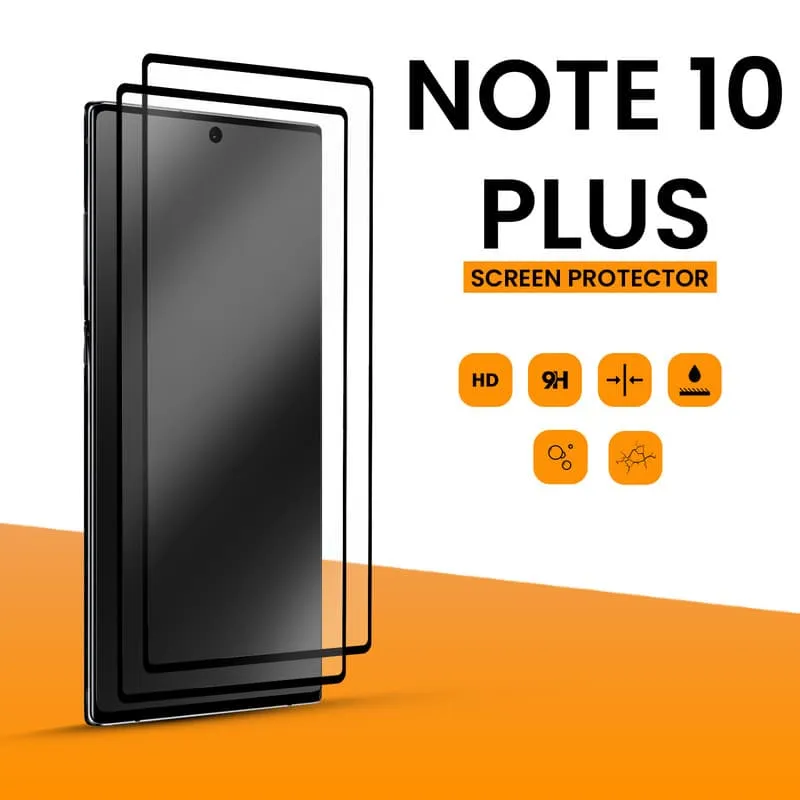 2- Pack Samsung Galaxy Note 10 Plus – Härdat Glas 9H – Super Kvalitet 3D Skärmskydd