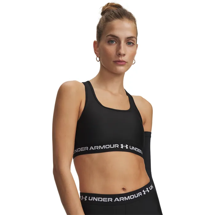 Under Armour Crossback Mid Bra (dam) - Black Medium Heather, S