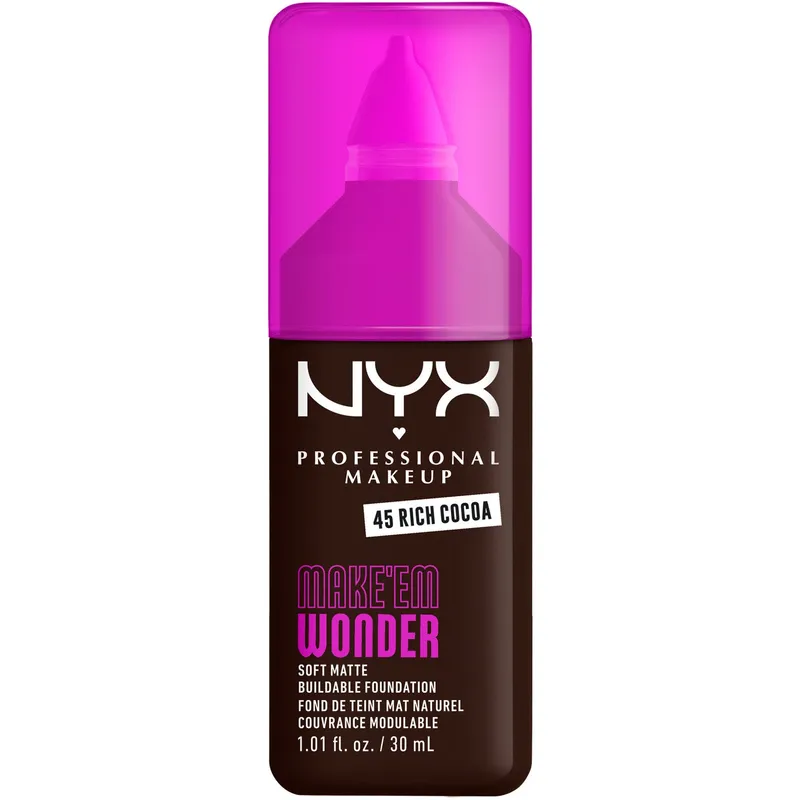 NYX Professional Makeup Make Em Wonder Foundation 45 Rich Cocoa – 30 ml