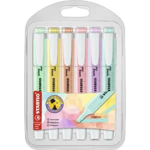 STABILO 102754806, 6 styck, Multifärg, Mejselspets, Multifärg