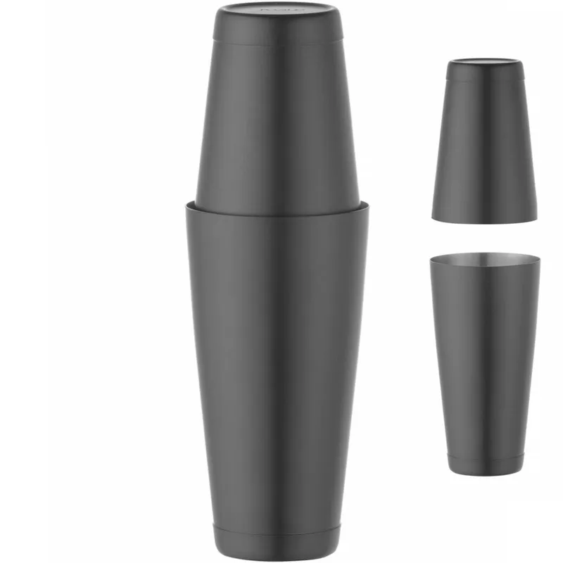Bar Up shaker i 2 delar för drinkar och cocktails Tin on Tin 0,8 l – svart