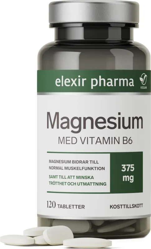 Elexir Pharma Magnesium 375 mg 120 tabletter