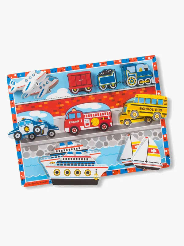 Melissa & Doug Wooden Chunky Puzzle Vehicles Trä