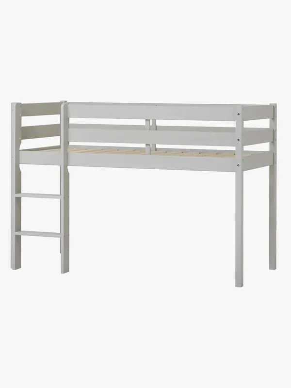 Hoppekids ECO Comfort Halvhög Loftsäng 70×160, Dove Grå, Barnsäng, Juniorsäng
