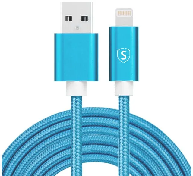 SiGN USB to Lightning Cable - 2.1A - 2m - Nylon - Blue