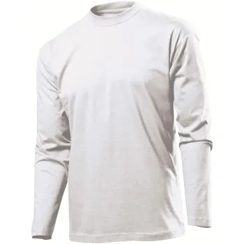 Stedman Classic Long Sleeve Men Vit bomull Medium Herr
