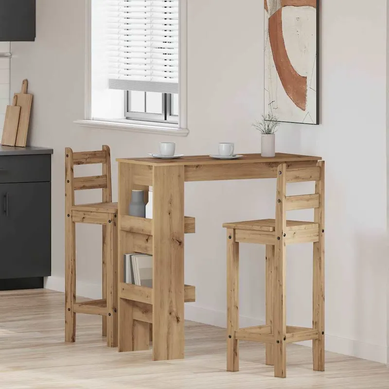 Vidaxl Väggmonterat Barbord Artisan Oak 102x45x103,5 cm