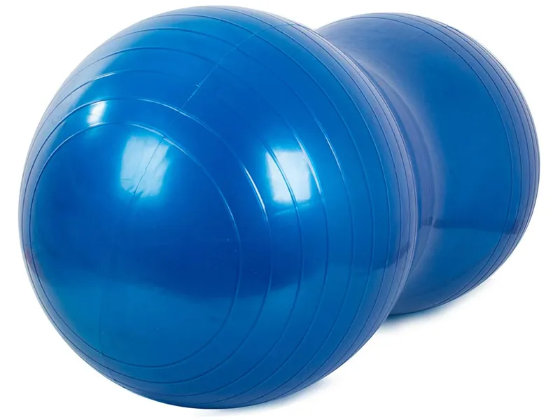 Gymnastikboll / Pilatesboll med Pump – Jordnöt – Blue