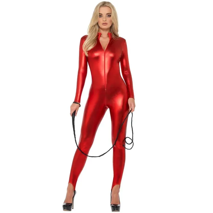 Fever Miss Wiplash Bodysuit Metallic Röd S