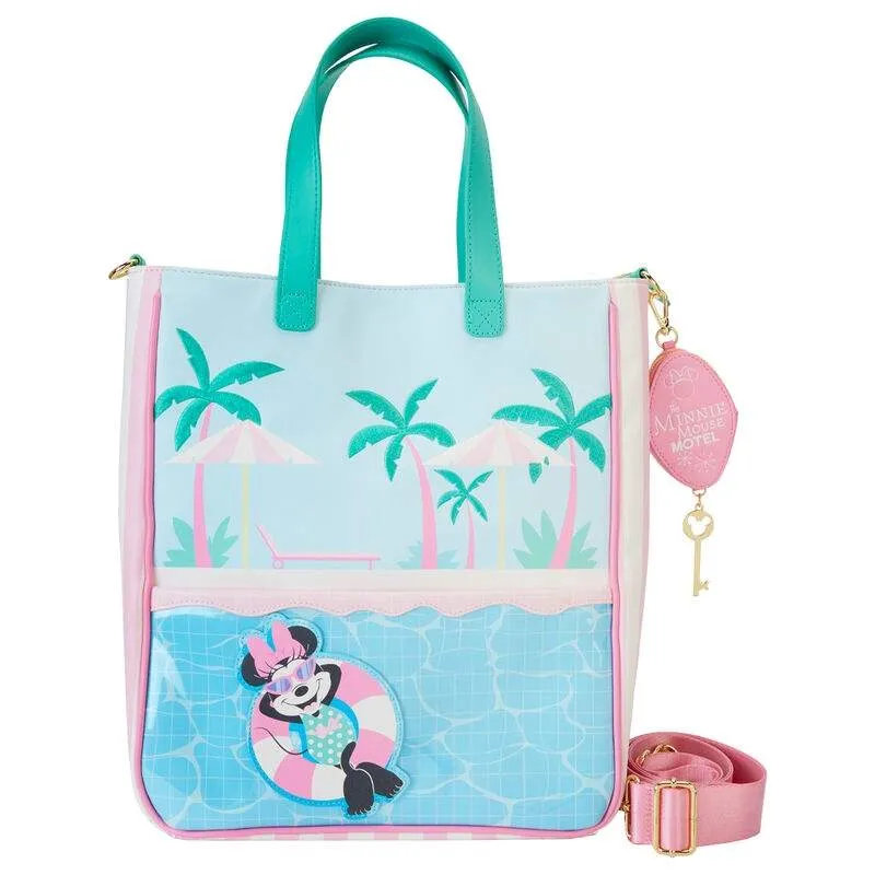 Loungefly Disney Minnie Vacation Style tygväska + myntväska