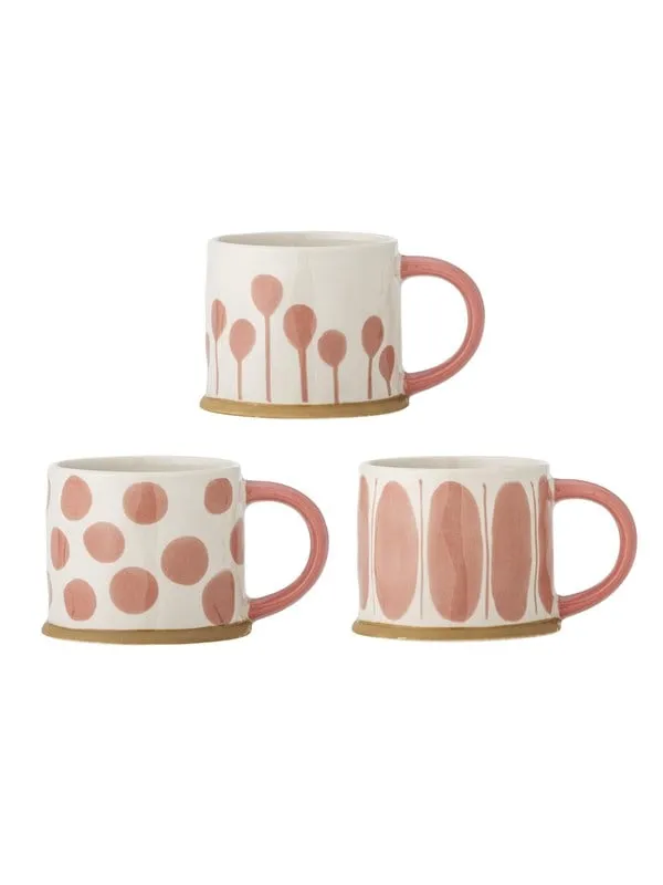 Bloomingville Linora mugg 45 cl 3-pack Rose
