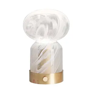 Örsjö Belysning Essence, glas Cloudy portabel bordslampa, mässing/glas