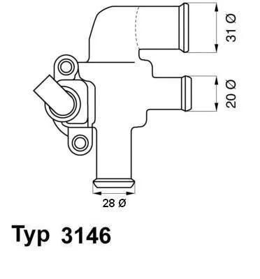 Termostat, kylvätska WAHLER 3146.90D