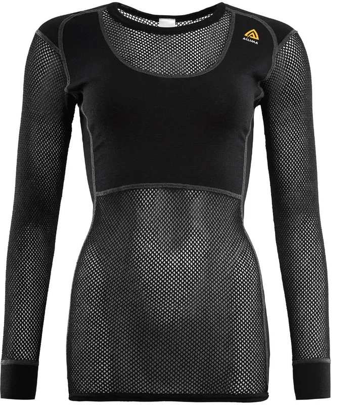 Aclima Women’s WoolNet Crew Neck Jet Black
