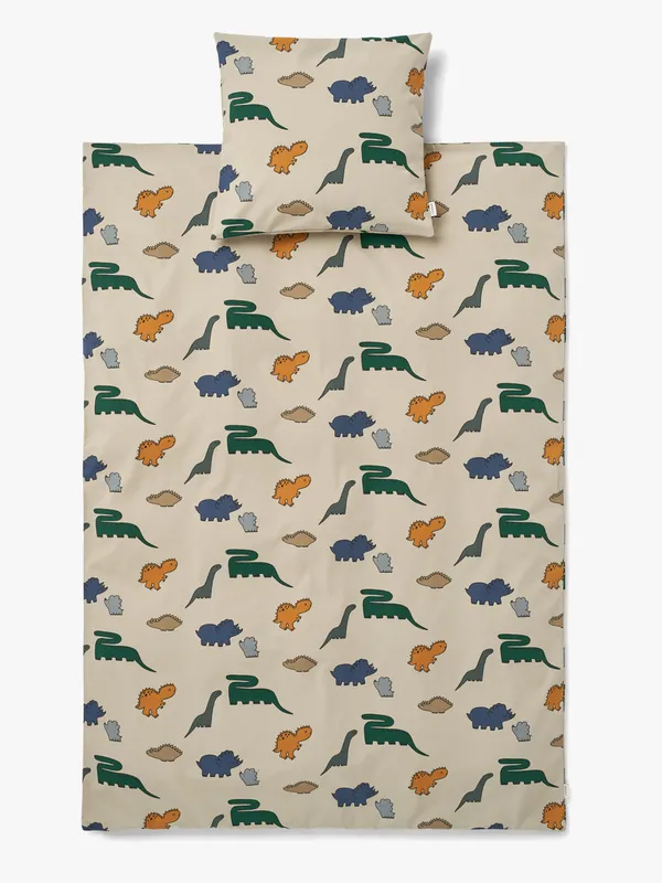 LIEWOOD Carmen Bäddset 70×100 Spjälsäng, Dinosaurs/Mist