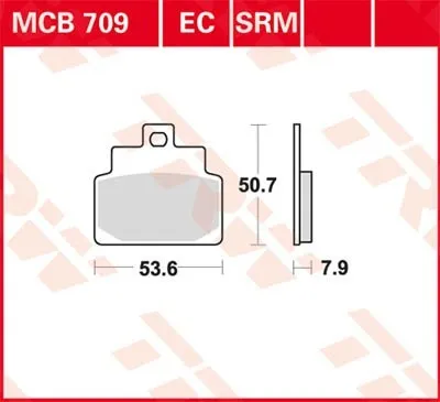 Bromsbelägg TRW MCB709