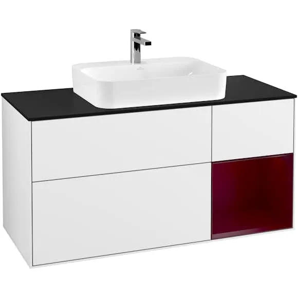 Tvättställsskåp Villeroy & Boch Finion med 3 Lådor Hylla och Bänkskiva för Ytmonterat Tvättställ (#3544)