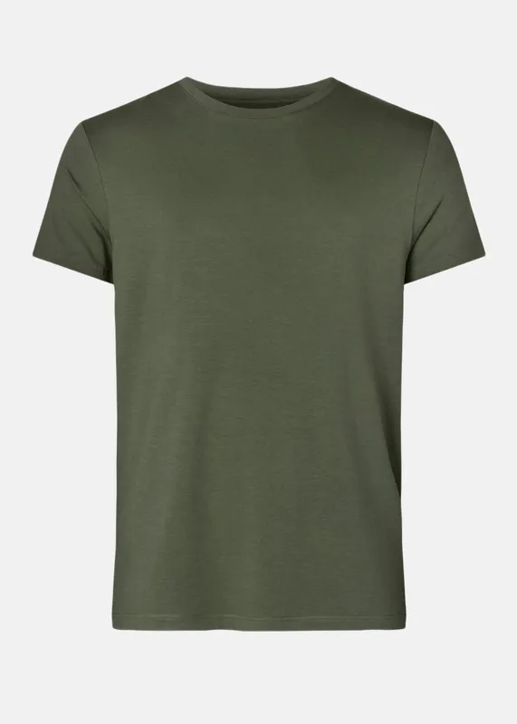 Resteröds Bamboo Crew Neck Mörkgrön Medium Herr
