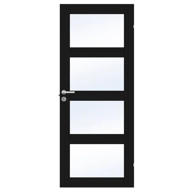 SPEGELDÖRR UNIQUE GW04L EK FANER SVART 825X1940MM | Beijerbygg Byggmaterial