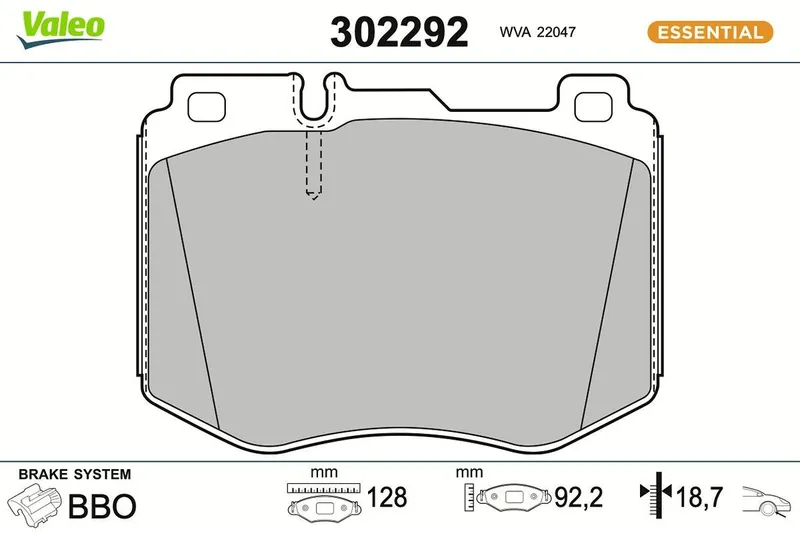 Bromsbelägg VALEO 302292
