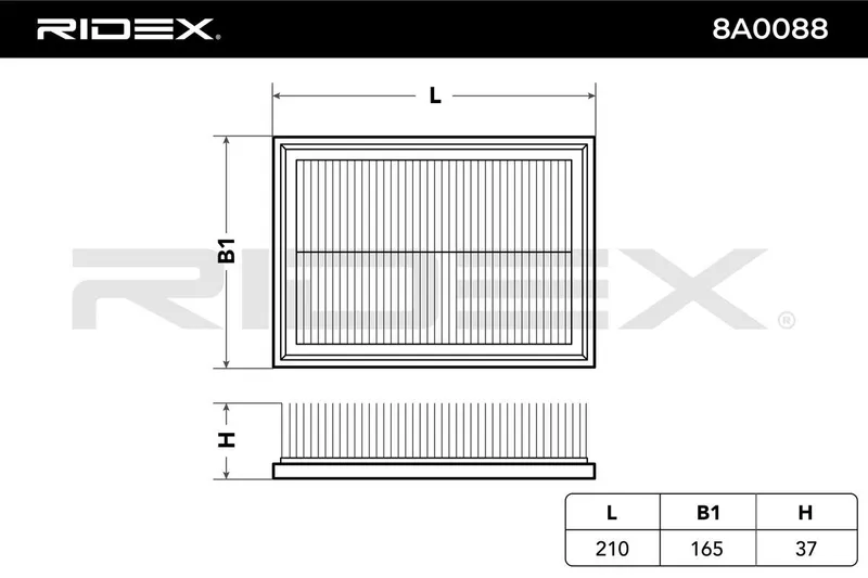 Luftfilter RIDEX 8A0088