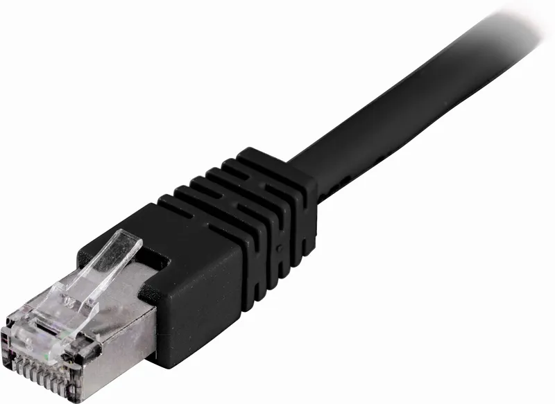 DELTACO F/UTP Cat6 patchkabel 30m, svart (STP-630S)