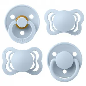 BIBS Try-it Collection Napp 4-pack Latex/Silikon One Size, Baby Blue