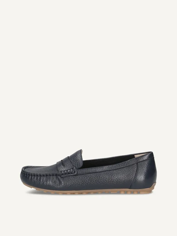 CAPRICE Moccasin, blue, made of Leather without heel, Size 38