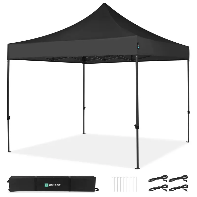 Easy-Up Partytält - 3×3 m | Svart