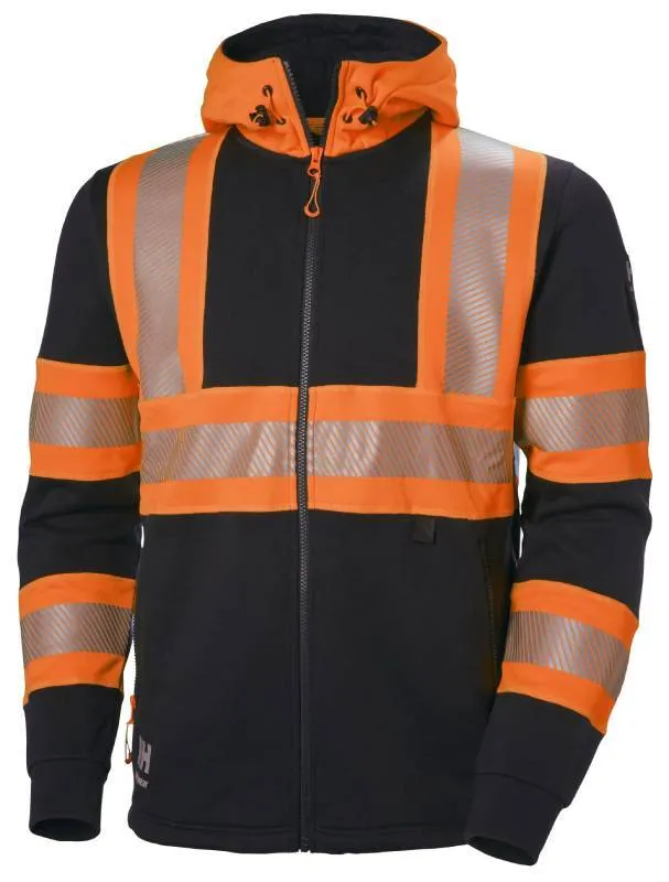 LUVTRÖJA ICU HELZIP VARSEL ORANGE/GRANITGRÅ 3XL | Beijerbygg Byggmaterial