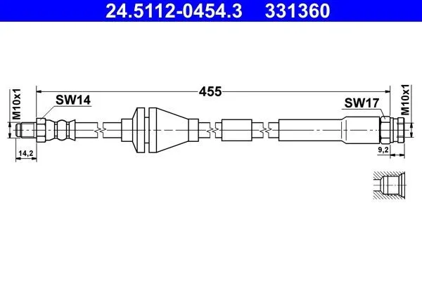 Bromsslang ATE 24.5112-0454.3