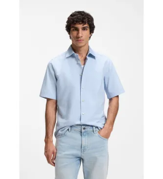 BOSS för män. 50537332 Skjorta Rash2 blå (XXL), Casual, Bomull, Kort ärm