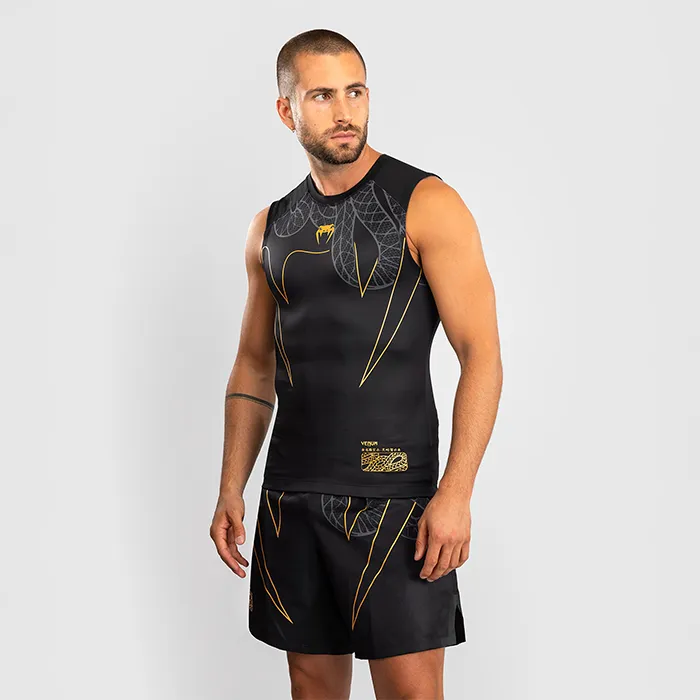 Serpenti Rashguard Ärmellös Svart Silver Guld (#8710)