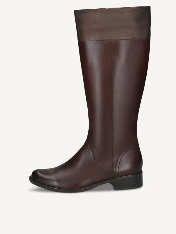 CAPRICE Boots, brown, made of Leather with Block heel, Size 37.5 (#7718)