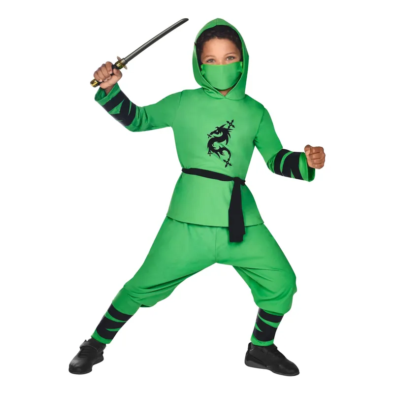 Grön Ninja Barn Maskeraddräkt – XX-Large