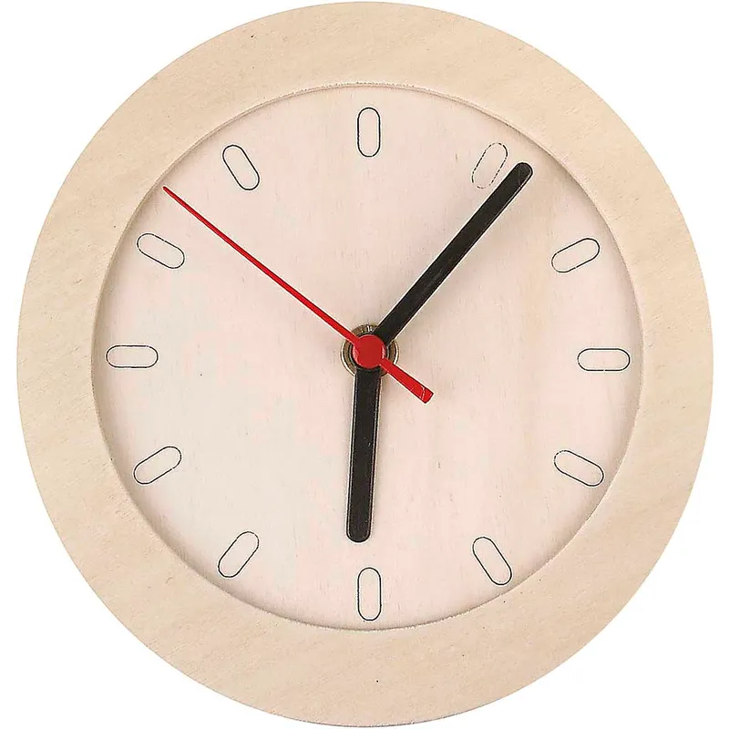 Klocka med träram 15 cm plywood
