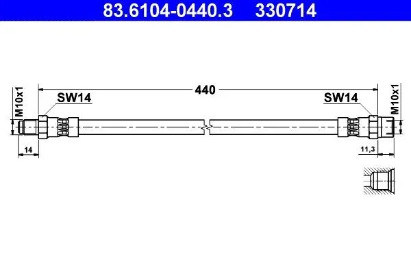 Bromsslang ATE 83.6104-0440.3