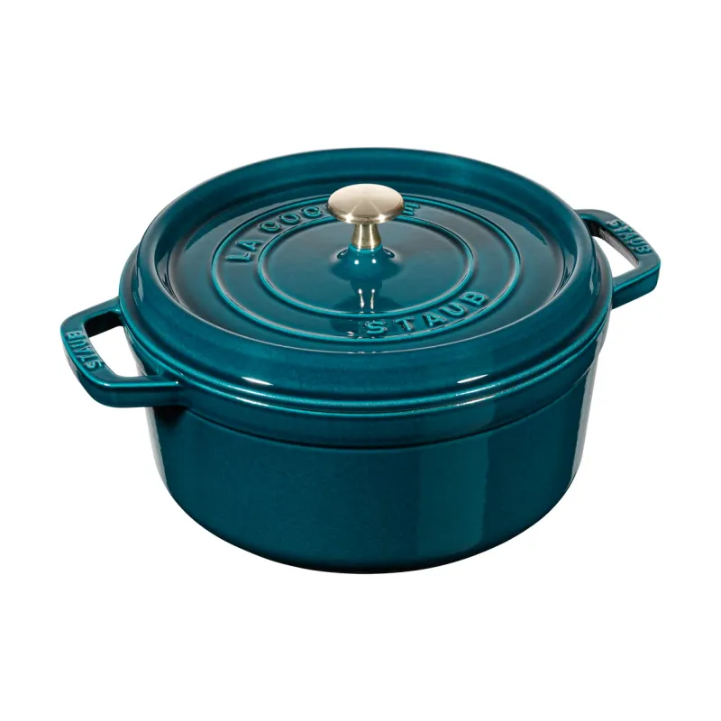 Staub La Cocotte rund gjutjärnsgryta 20 cm / 2,2 liter, La Mer