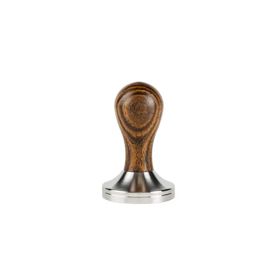 SORSO Barista tamper, rostfritt stål, med trähandtag, 58 mm - Brun