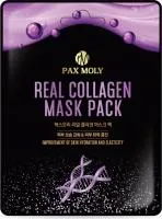 PAX MOLY Real Collagen Mask Pack 25 ml – Maska w płachcie odżywczo – ujędrniająca z kolagenem i komórkami macierzystymi żeń-szenia