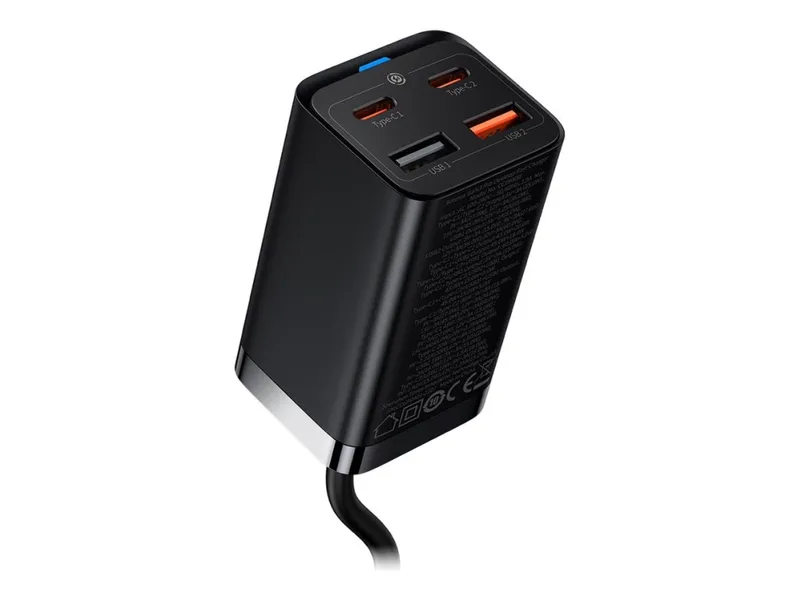 Baseus GaN3 Pro 4 Ports Desktop Charger 2x USB-C 2x USB 65W – Black
