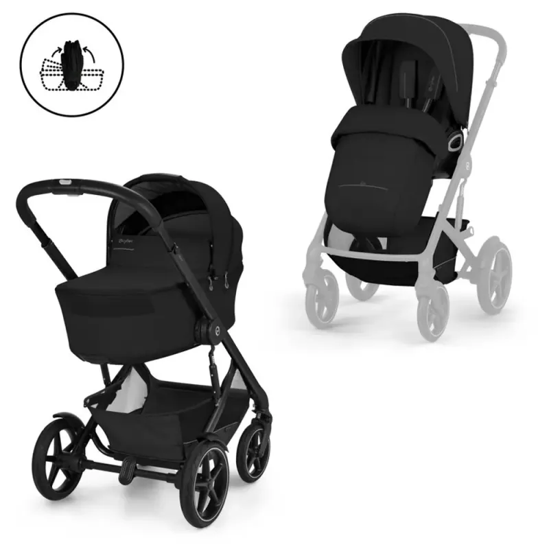 Cybex Sittvagna/Barnvagn - Talos S Lux - 2-I-1 - Moon Black