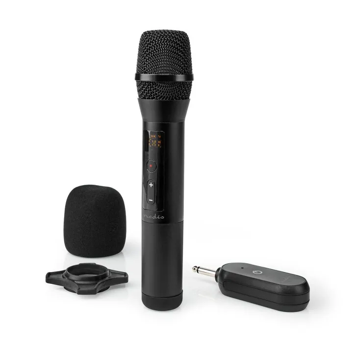 Trådlöst Mikrofon Set | 20 Kanaler | 1 mikrofon | Kardioid | 70 Hz - 13 kHz | 1000 Ohm | -95 dB | Volymkontroll | Svart