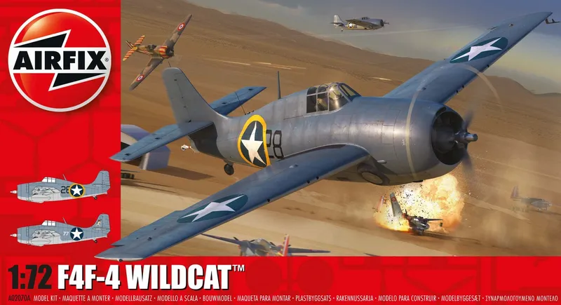 Airfix F4F-4 Wildcat 1:72 Modellbyggsats – Airfix – Leksaksaffären