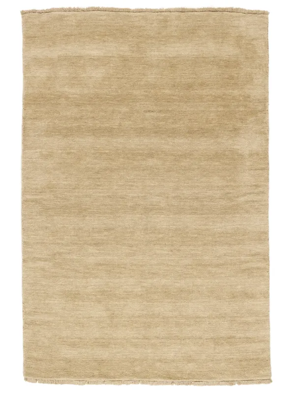 Handloom fringes Matta – Krämbeige 140×200