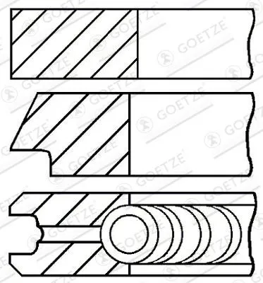 Kolvringsats GOETZE ENGINE 08-436506-00
